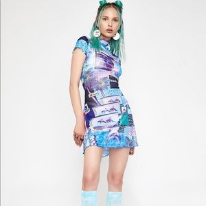 Brank New Vaporwave Mesh Dress